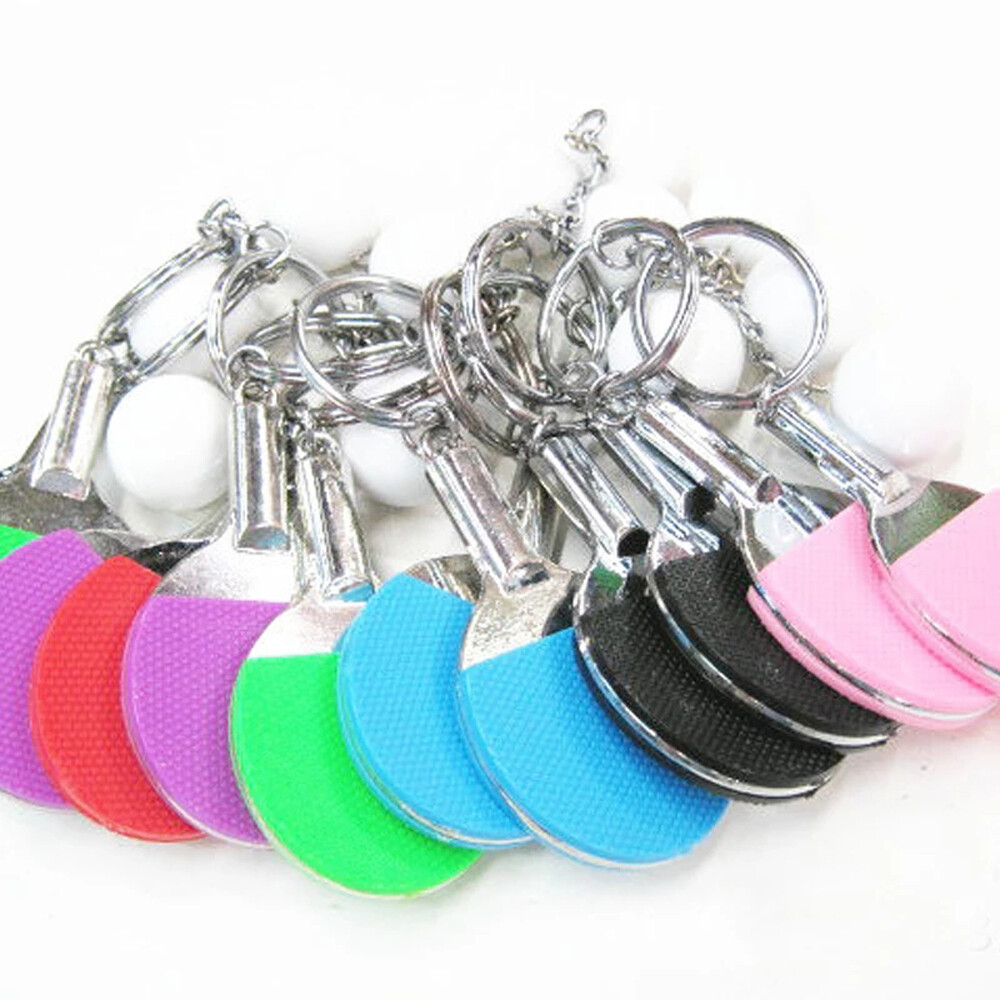 Table Tennis Keychain Ping Pong Key Ring Sports Keyring Table Tennis
