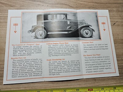Vintage Tropic-Aire Car Heater Minneapolis Advertising Brochure