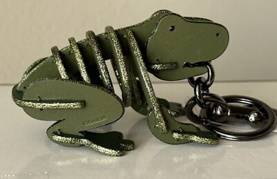 NWT COACH FROG GREEN SKELETAL GLITTER SMALL BAG CHARM FOB 21514 | eBay
