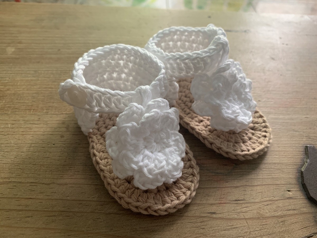 Sandalias 3/6 Meses Zapatos Alpargatas Patucos Bebe Hilo Algodón Recién  Nacido