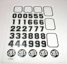 Aj's Slot Car Racing Decals Vintage 1/24th Scale Water Slide NOS