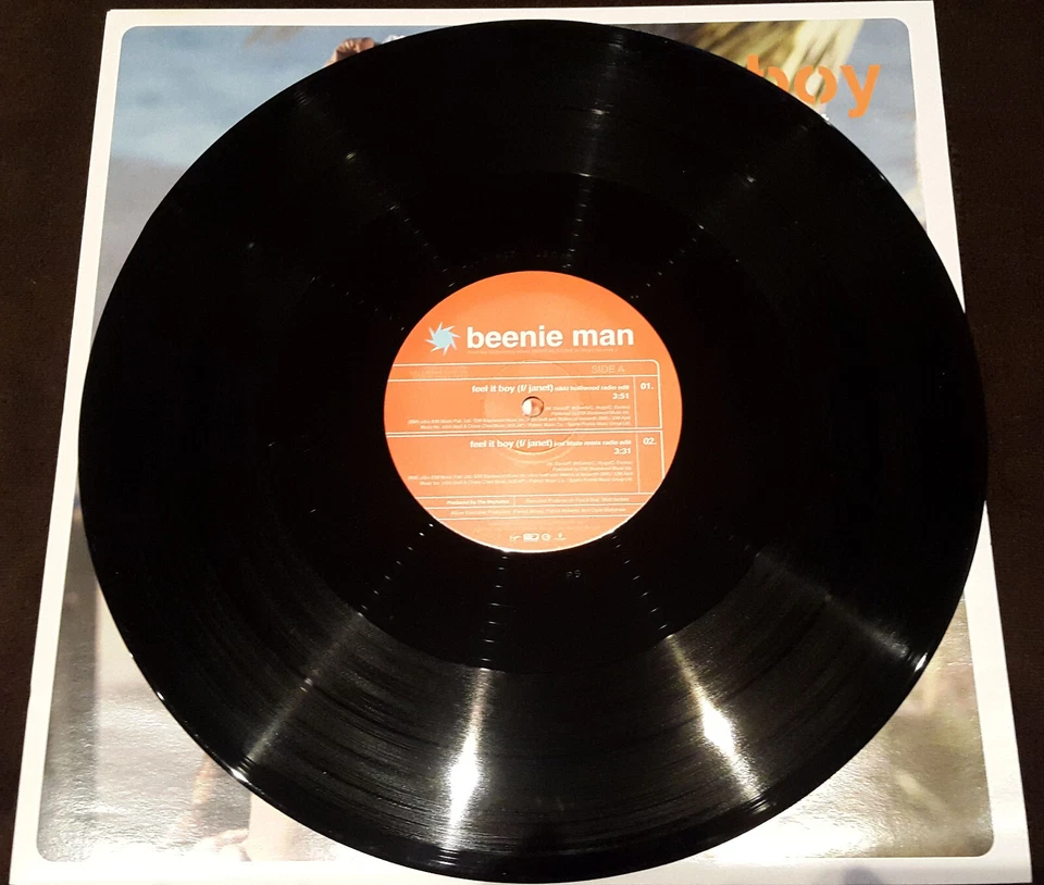 Beenie Man feat. Janet: Feel It Boy Vinyl Maxi-Single 12" 33RPM Virgin 2002 *New - Image 3 of 4