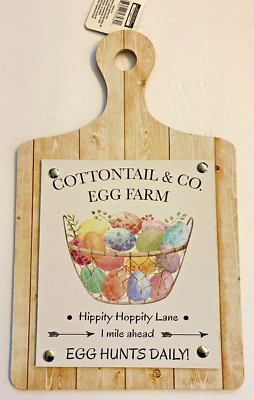 NWT COTTONTAIL & CO EGG FARM Spring Decorative Cutting Board Easter 2022