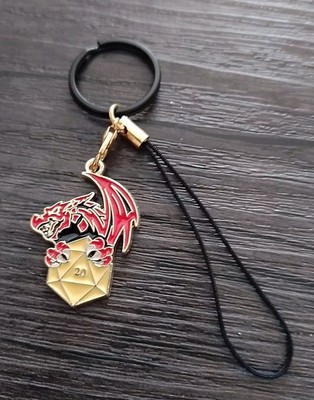 STRANGER THINGS Anhänger Handy Tasche Schlüsselanhänger Hellfire Club Eddie D&D