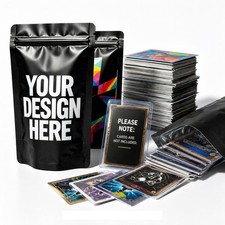 Custom Printed Mylar Bags TCG Trading Card  & Sports Card Repack Packaging