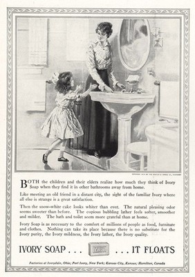 1916 Ivory Soap: Both Children and Their Elders Vintage Print Ad