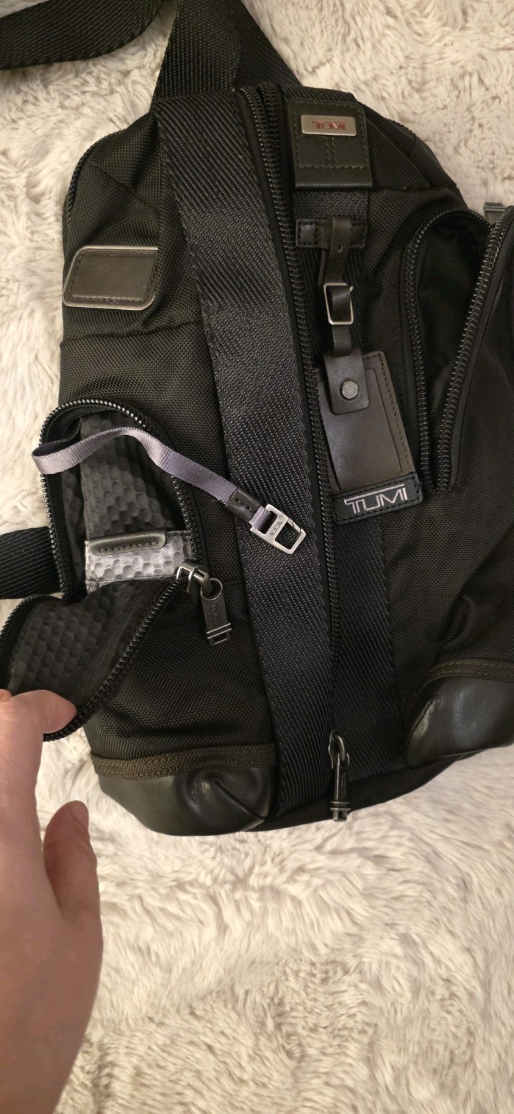 Tumi Fremon Sling Bag Backpack - SOLID BLACK Exce… - image 4