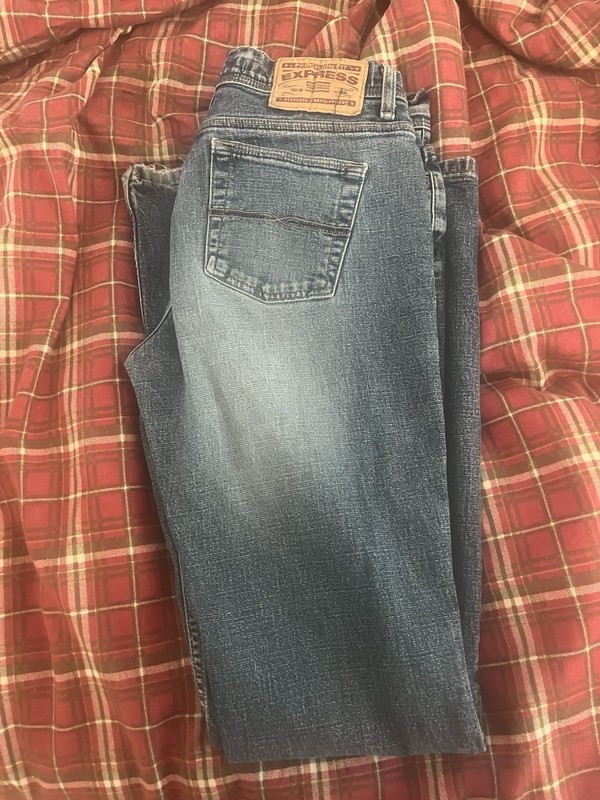 Vintage Express Light Wash Low Stretch Slung Flare Jeans Size 7
