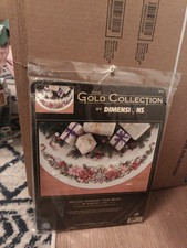 Gold Collection by Dimensions Holiday Harmony 45" Tree Skirt Cross Stitch Kit