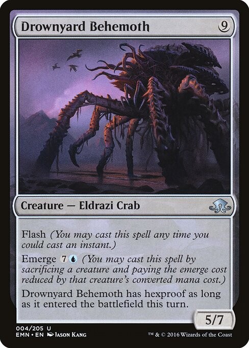 Drownyard Behemoth Foil Eldritch Moon 4 NM MTG