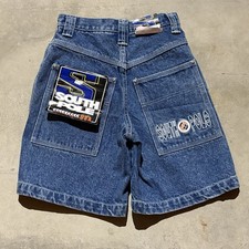 Vintage Southpole Baggy Denim Jean Shorts 24 Deadstock Y2K 90s Hip Hop DJ
