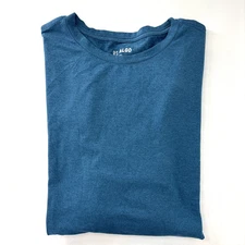 01 ALGO Performance Crew Neck Shirt Quick Dry UPF 40 Heathered Blue Men's Large