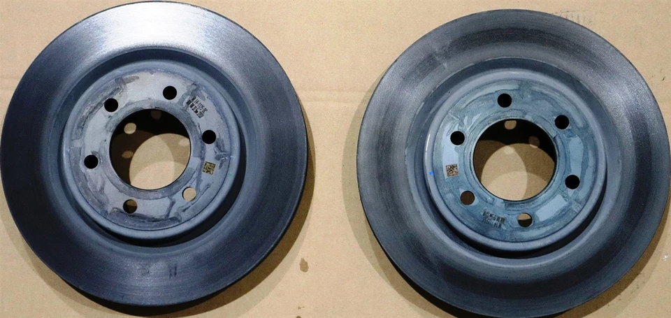 Par de rotores de freno de disco delanteros Ford BRRF-479 Motorcraft OE despegue OEM de fábrica Foto 2 de 4