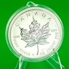 2013 Canada Silver Maple Leaf 1oz.9999 Fine Queen Elizabeth II Effigy In Capsule