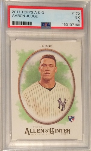 2017 Topps Allen & Ginter PSA 5 Aaron Judge RC New York Yankees Rookie Card #172