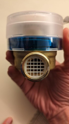 CONTATORE ACQUA FREDDA DN15 (1/2 ) CORPO IN OTTONE COMPLETO di RACCORDI E - Foto 7 di 12