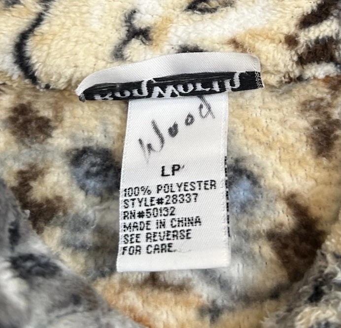 Chaqueta polar vintage BonWorth Cats con estampado completo para mujer talla LP grande pequeña Foto 3 de 4