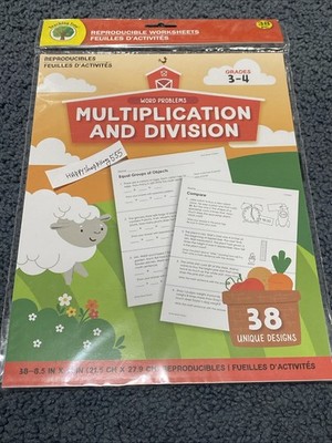 Word Problems  Multiplication and Division - Reproducible Workbook Grades 3 - 4