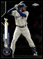 2020 Topps Chrome Lorenzo Cain Milwaukee Brewers #153