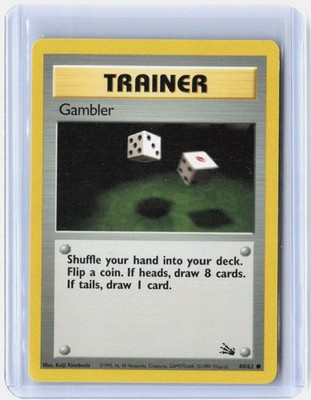 Gambler 60/62 Common Fossil Pokemon Unlimited Near Mint