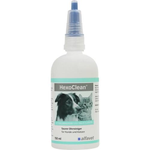 HEXOCLEAN saurer Ohrreiniger f.Hunde und Katzen 150 ml
