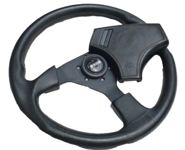 HELLA & MOMO 360mm Leather Steering Wheel Horn Button 80s JDM