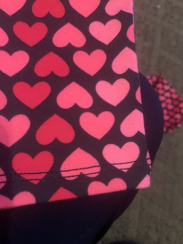 The Childrens Place Girls NWT Leggings Size 14 Black With Pink And Red Hearts - Picture 3 of 6