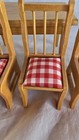 Vintage Dollhouse Furniture Light Wood Kitchen Set Dining Room 1 Table 4 Chairs — photo 4