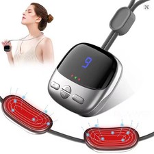 Cordless Neck Massager 3 Gear Micro Current Heat Therapy Spine Relaxer Portable