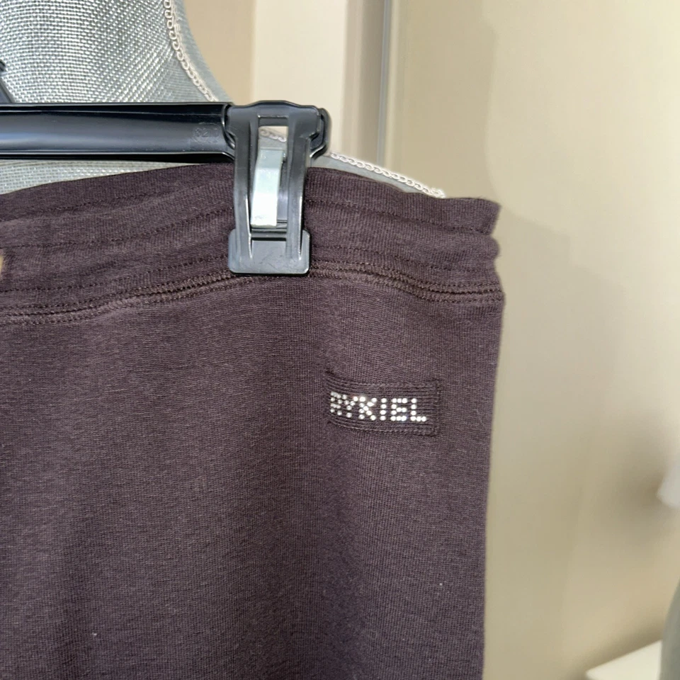 Pantalones de punto para mujer de SONIA RYKIEL en hermoso color marrón, corbata ajustable Foto 3 de 4