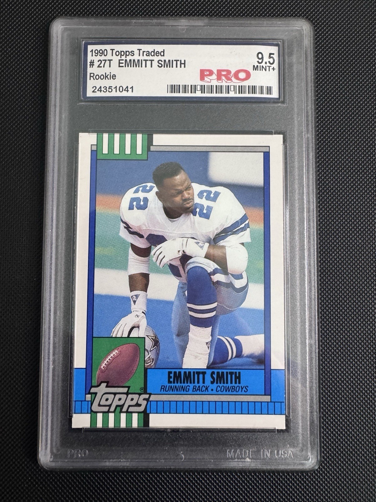 1990 Topps Traded #27T Emmitt Smith Rookie MINT+ SGC 9.5