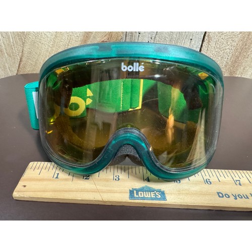 Bolle Ski Goggles Green Adjustable Elastic Strap With Yellow Shield - Picture 8 of 9