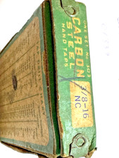 Vintage GTD Greenfield Hand Taps 3/8-16 3 Pcs Carbon Steel w/ Box Made USA