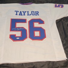 Lawrence Taylor #56 Signed New York Giants Football Jersey Prime Time