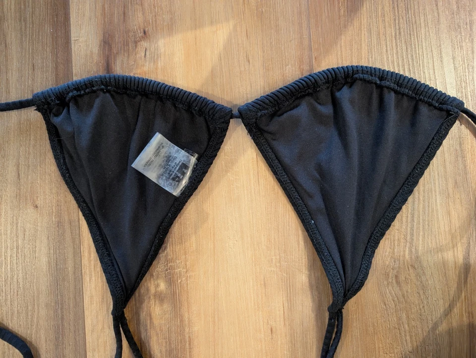 Minimale Animale Women's Bikini Bottoms Size M Black ribbed triangle top - Image 3 of 4