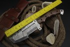 Handmade Damascus Steel Custom Hunting Bowie Knife with WOOD material Handle — photo 9