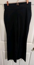Lands End Womens Pants Black Starfish Straight Leg Pull On Elastic Waist Size XS