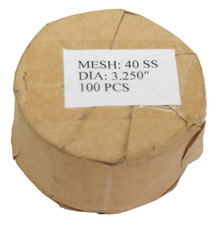 Stainless Steel 304 Wire Mesh Screenpack 3.25" 100 Pack 40SS Wire Cloth Filter