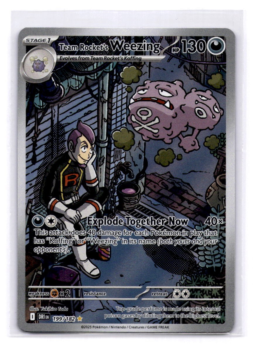 Team Rocket's Weezing Illustration Rare SV10: Destined Rivals 199/182 LP-NM