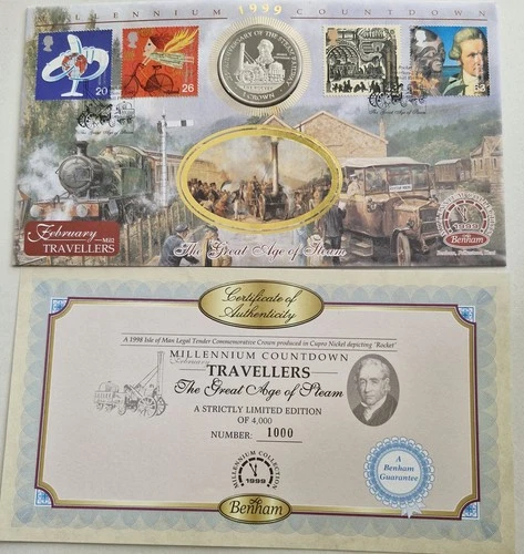 February Birthday Gift! 1st Day Cover. Ltd Edition 1000/4000 Rocket Steam Train