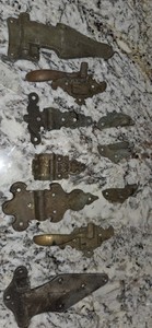 Vintage Ice Box Hinge Lot Handles Locks Fancy