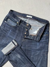 The Unbranded Brand Jeans Men's 30x31.5 Blue Raw Selvedge Denim Tapered