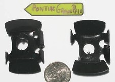 2 TYCO HO SLOT CAR Black Pontiac GRAND PRIX WINDSHIELDS