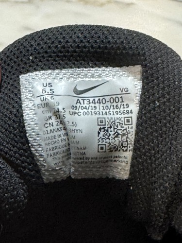 Nike fast flex cleats black-and-white size 6 1/2. ATT 3440–001 - Picture 12 of 20