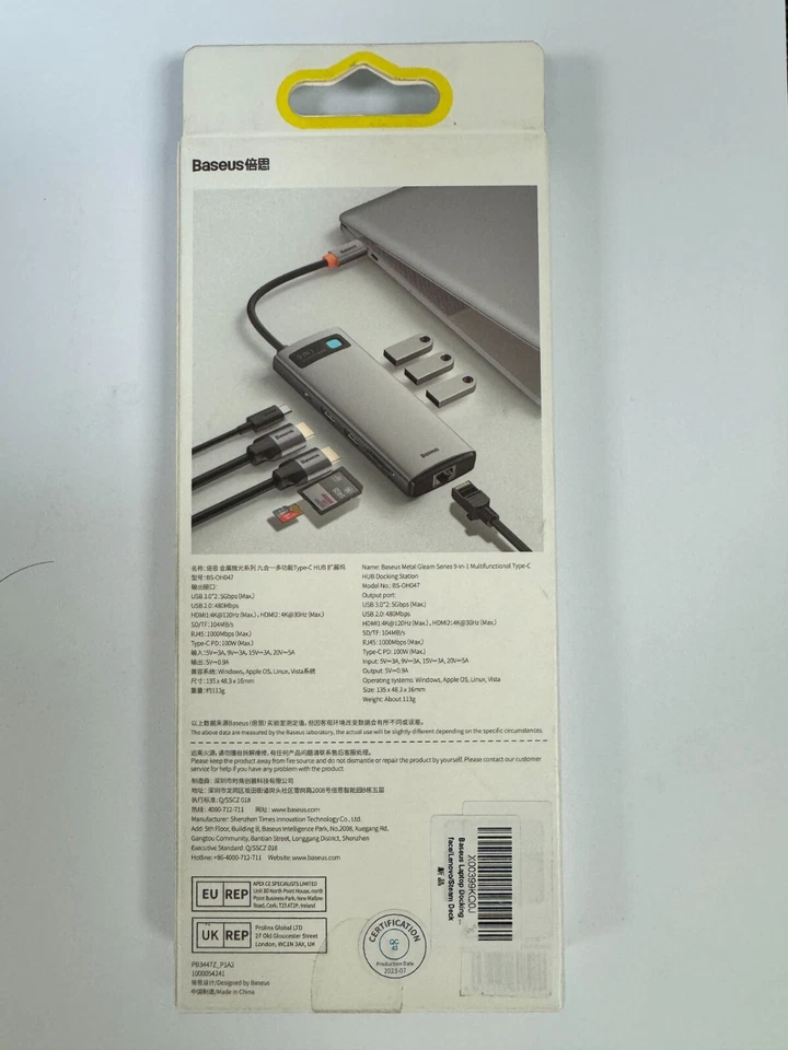 Baseus Starjoy 9-Port Type-C Hub Adapter - Multi-Function USB-C Dock - Image 2 of 4