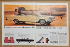 Vintage 1964 AMC American Rambler Ambassador Print Ad Advertisement