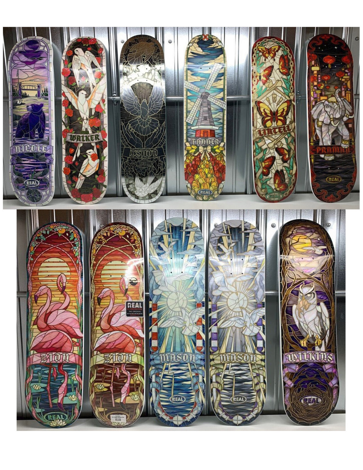 Real Skateboards Cathedral Skateboard 11 Deck Series Set NEW