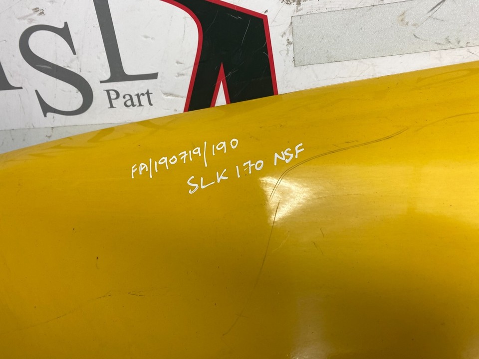 (AS) MERCEDES BENZ W170 SLK R170 FRONT WING LEFT SIDE YELLOW (DENTED ...