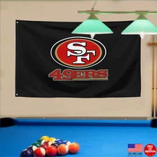San Francisco 49ers Football Fans 3x5 Black Flag Gift Banner Man Cave Flags USA