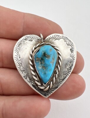 アクセサリー Navajo Vtg Fred Harvey Era Vtg Fred Harvey Era Navajo Sterling Silver Turquoise Stamped